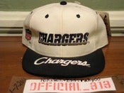 Image of VINTAGE SAN DIEGO CHARGERS TEXT LOGO SPORTS SPECIALTIES SNAPBACK CAP HAT