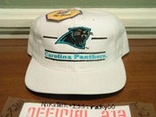 Image of VINTAGE CAROLINA PANTHERS LOGO THE GAME SNAPBACK CAP HAT