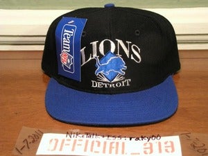 Image of VINTAGE DETROIT LIONS LOGO AJD SNAPBACK CAP HAT