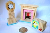 Image of Chunky Wooden Kids Dollhouse Room - Living