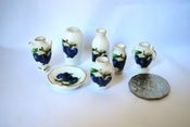 Image of Miniature Ceramic Vase Jug and Plate Set