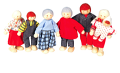 Image of Dollhouse Wooden Flexi Family Set- European