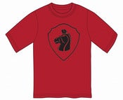 Image of Cherry Red Men's Ring Spun Shield Tee