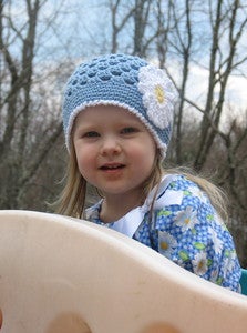 Image of Spring Daisy Beanie Crochet Pattern- 5 sizes included PDF 080