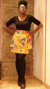 Image of winter and flowers skirt