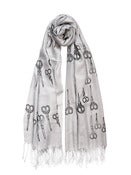Image of Antique Scissor Scarf (Woolen Gray)