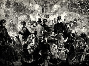 Image of Victorian London Christmas Market: 16x12 print