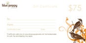 Image of $75.00 Gift Certificate