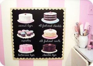 Image of Vintage Bakery inspired Large menu board wood sign 