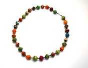 Image of Recycled Paper Bead Necklace - Chunky - Uganda