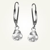 Image of Candy Drop Earrings with White Topaz, Sterling Silver