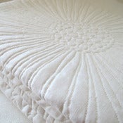 Image of crazy daisy quilt . snow