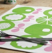Image of Screen printed Placemat in pink/green