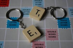 Image of Vintage Scrabble Initial Keyrings (Free P&P)