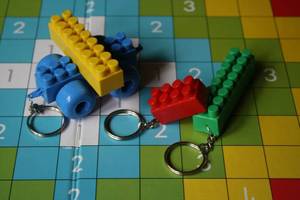 Image of Lego Style Keyring (Free P&P)