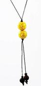 Image of Yellow T-Shirt Necklace - Human Trafficking - Nepal