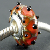 Image of Ruby Pandora Troll Chamilia Biagi style glass bead - Ready to Ship