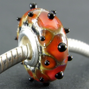 Image of Ruby Pandora Troll Chamilia Biagi style glass bead - Ready to Ship