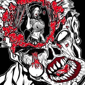 Image of ZOMBIE! "Head Shot" Sticker 4.25x5.50 inches