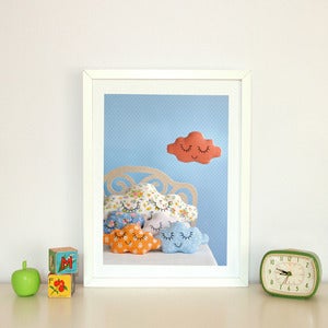 Image of Affiche Famille nuages