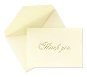 Image of Crane & Co. Gold Hand Engraved Thank You Notes