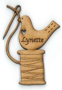 Image of Name Brooch - Bird on Bobbin