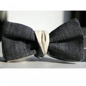 Image of Chambray & Natural Bow Tie