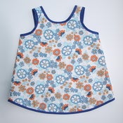 Image of retro flowers and stripe reversible dress, by Sophie 4 Sophie
