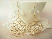 Image of Large Gold Filigree Earrings