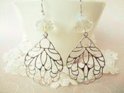 Image of Large Silver Filigree Earrings