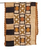 Image of Vintage Textile Multi Colored Kuta Cloth-West Africa with trim 