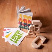 Image of ABC Book, Wood Type Cards, and ABC Teethers Gift Set