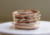 Image of Stackable Rings Silver & Rose Gold