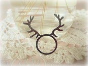 Image of Stainless Steel Deer Antler Ring