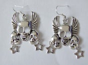 Image of Demon Skull Star Earrings