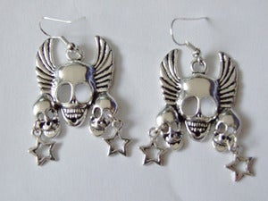 Image of Demon Skull Star Earrings