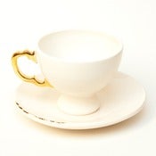 Image of Teacup & Saucer - Gold Lustre