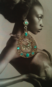 Image of Aqua Chandelier Earrings 