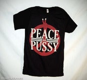 Image of Peace and pussy black tee