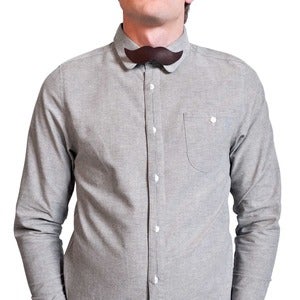 Image of Brown Leather Bowtie