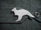 Image of porcelain kangaroo brooch