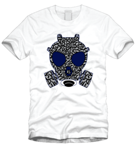 Image of White "Dark Midnight Blue" Gas Mask