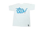 Image of Cursive on White Mens