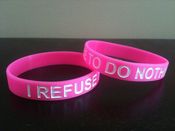 Image of "I Refuse To Do Nothing" Wristbands