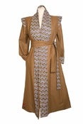 Image of Manteau "épaulettes" réversible marron petits ronds/ Brown and little circles reversi