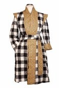 Image of Manteau "épaulettes" réversible noir et blanc /Black and white reversible coat 