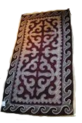 Image of 3'3"*6'6" shyrdak, purple and gray (10)