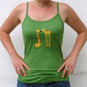 Image of Eye to Eye Giraffes Ladies Tank Top