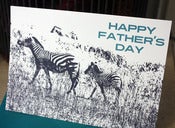 Image of Happy Father's Day Zebras note card