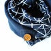 Image of Linen Button Scarf - White on Navy